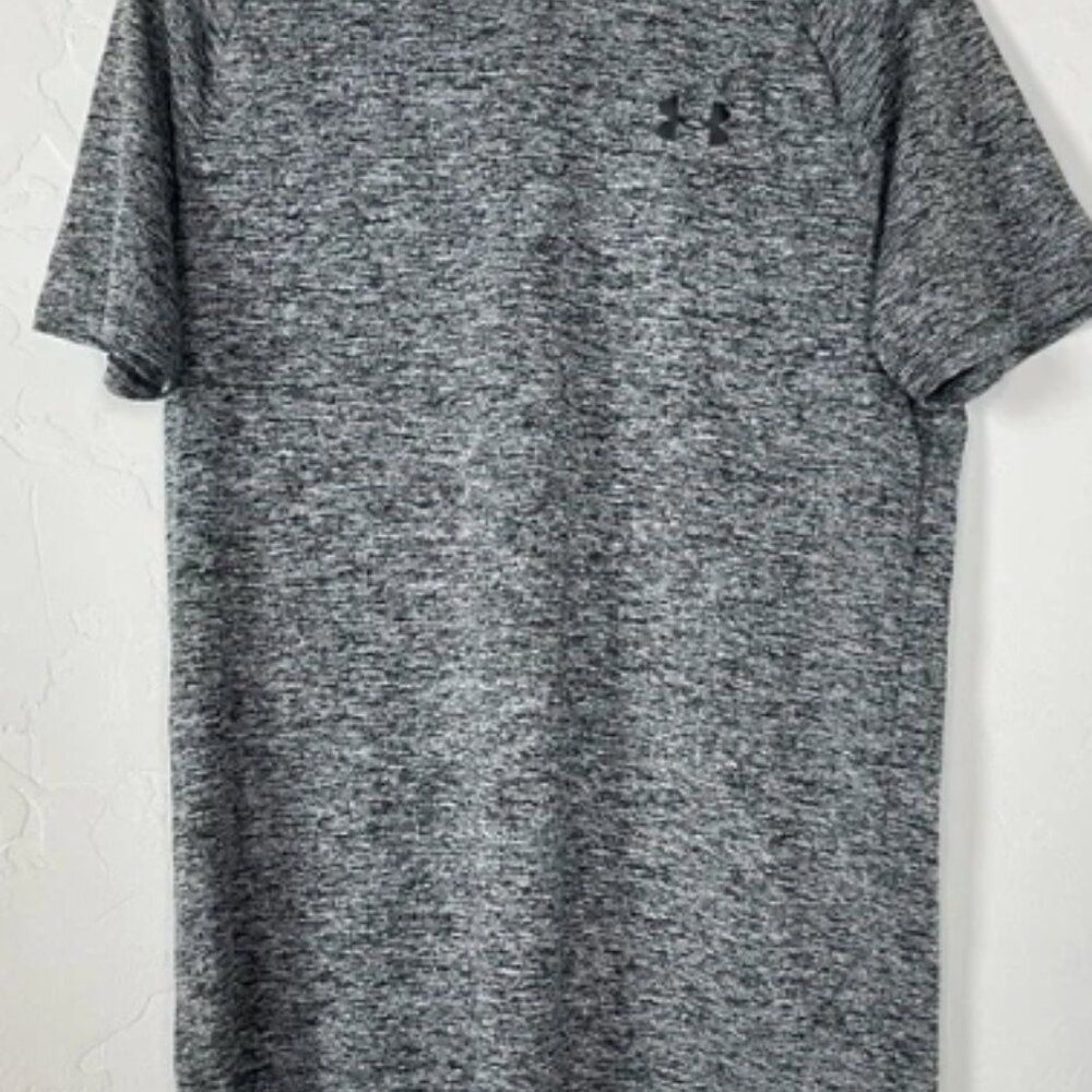 UA Under Armour Shirt Tech 2.0 Tee Top Short Sleeve Crew Neck Gray Black